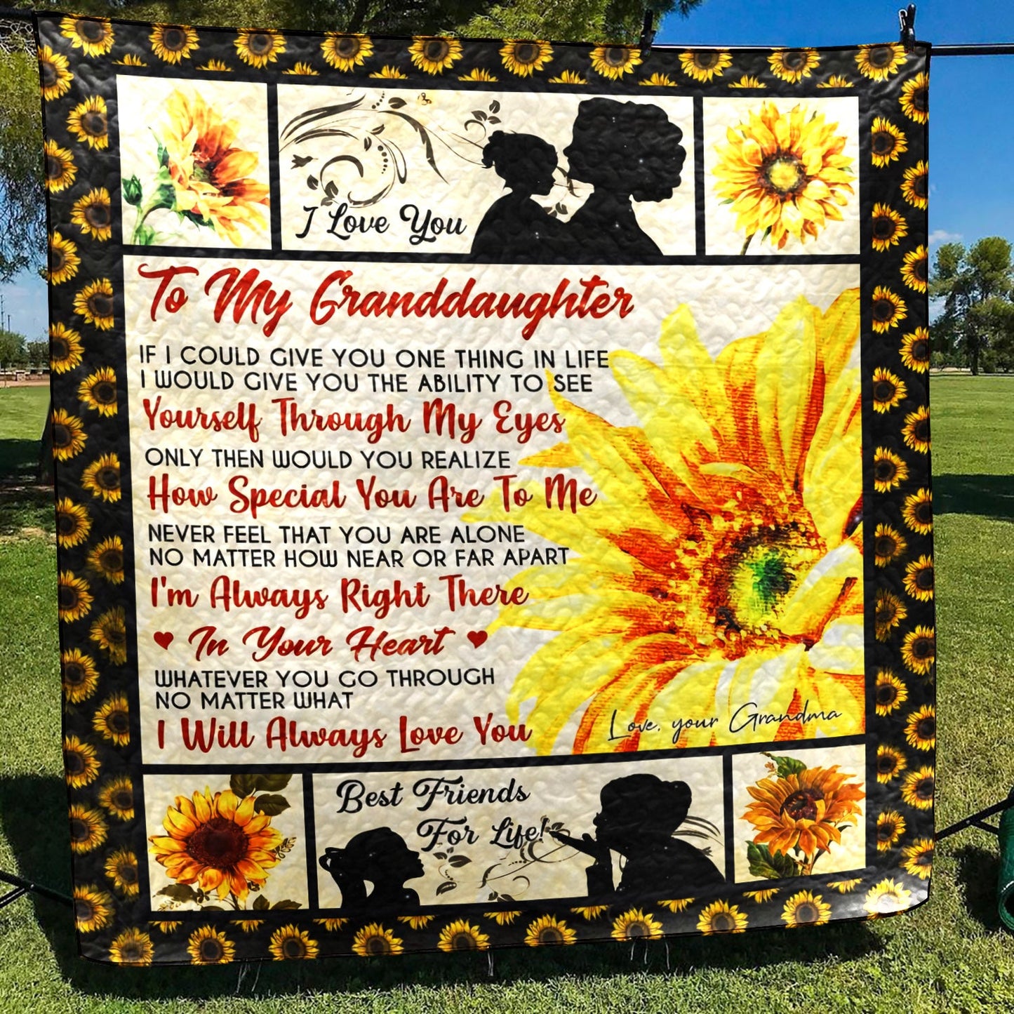 To My Granddaughter CL01110403MDQ Quilt Blanket