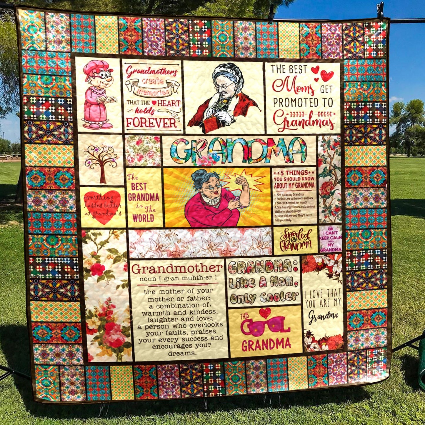 To My Grandma CL01110446MDQ Quilt Blanket