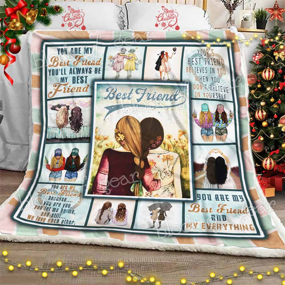 To My Best Friend CL14100061MDF Sherpa Fleece Blanket