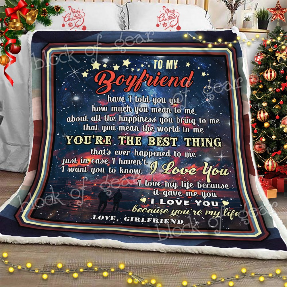 To My Boyfriend CL22100087MDF Sherpa Fleece Blanket