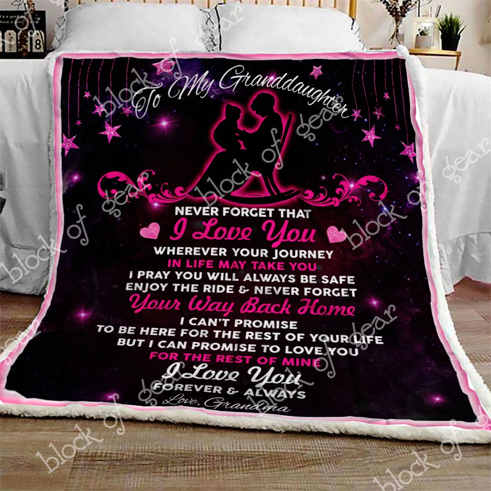 To My Granddaughter CL0210204MDF Sherpa Fleece Blanket