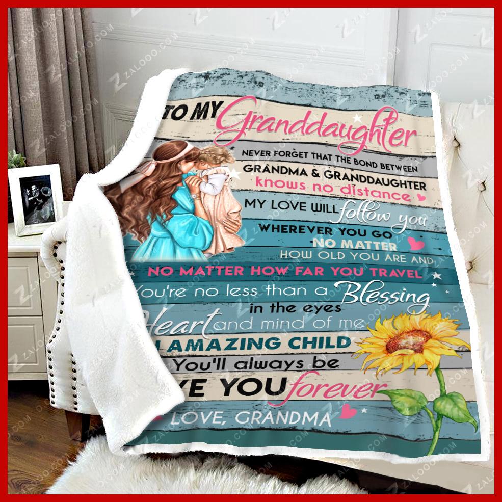 To My Granddaughter CL260973MDF Sherpa Fleece Blanket