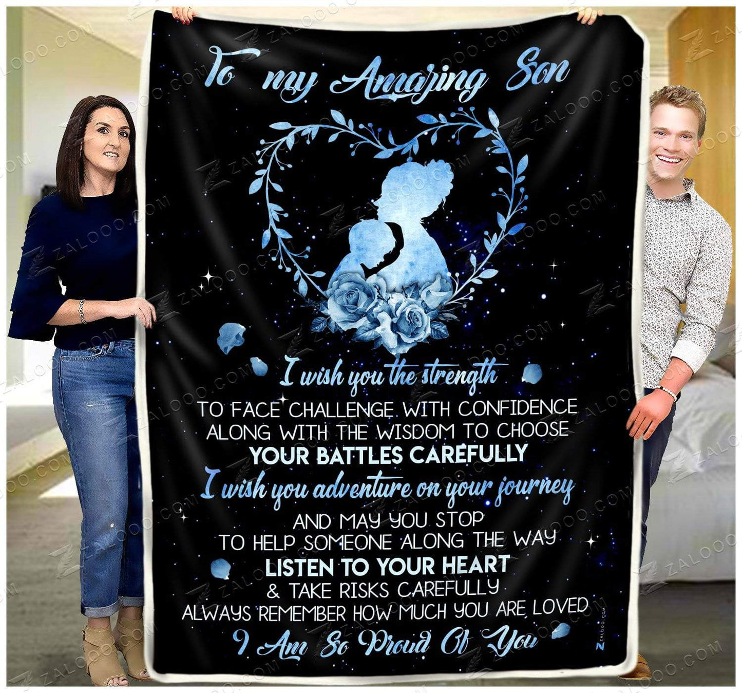 To My Son CL2709518MDF Sherpa Fleece Blanket