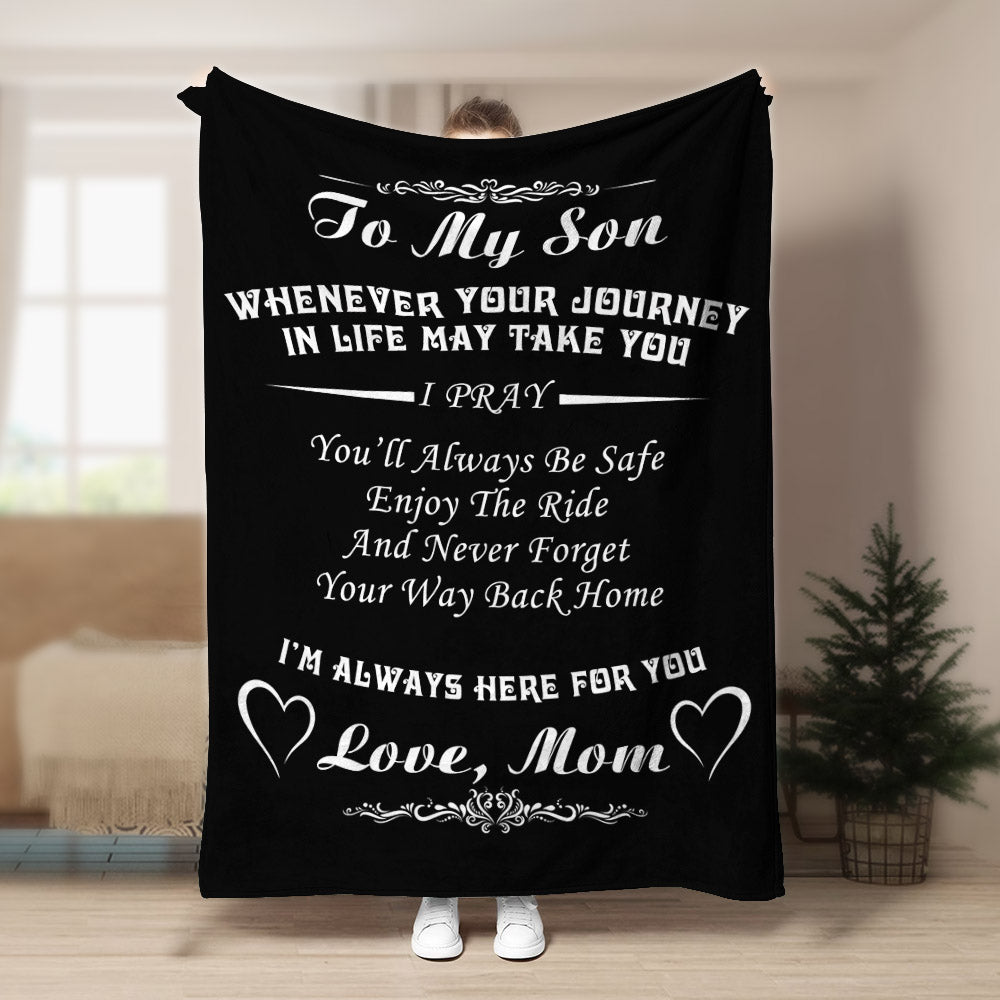 To My Son CLA140855 Sherpa Fleece Blanket