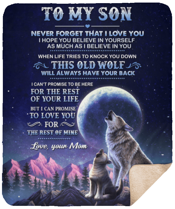 To My Son CLP1612366TT Sherpa Fleece Blanket
