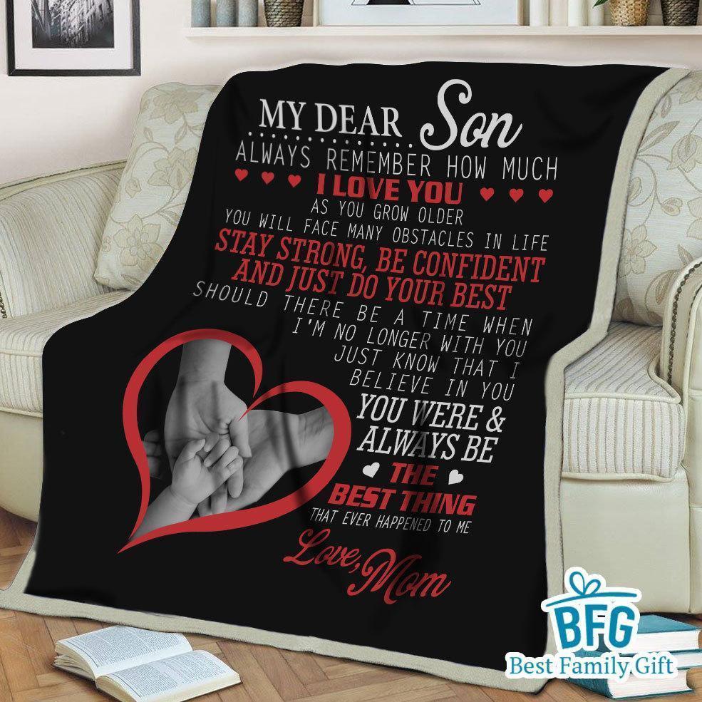 To My Son Mom CL02111683MDF Sherpa Fleece Blanket