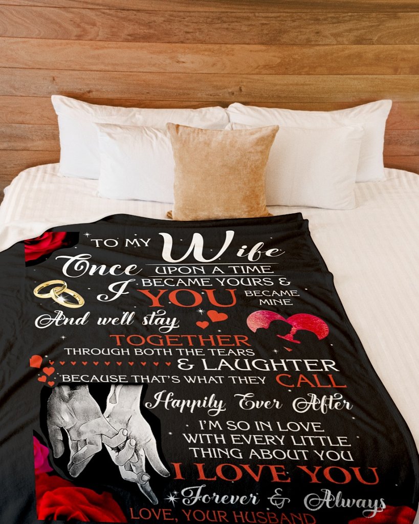 To My Wife I Love You CLM1712443S Sherpa Fleece Blanket