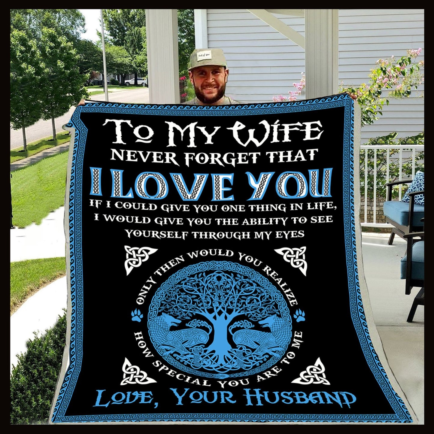 To My Wife Tree Of Life CL30100576MDF Sherpa Fleece Blanket