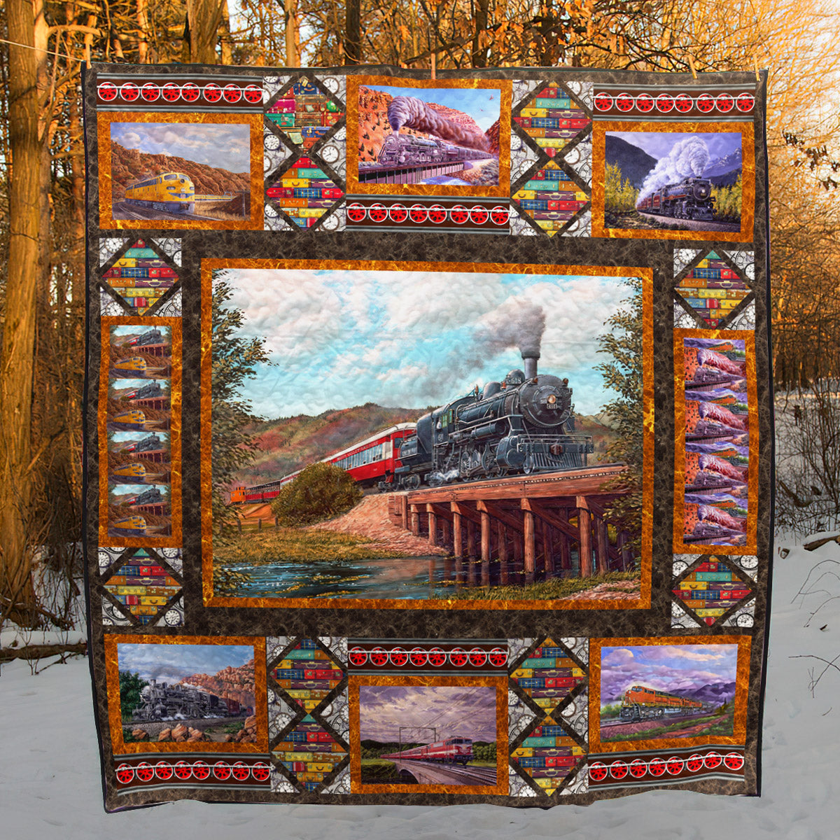 Train YH3010797 Quilt Blanket