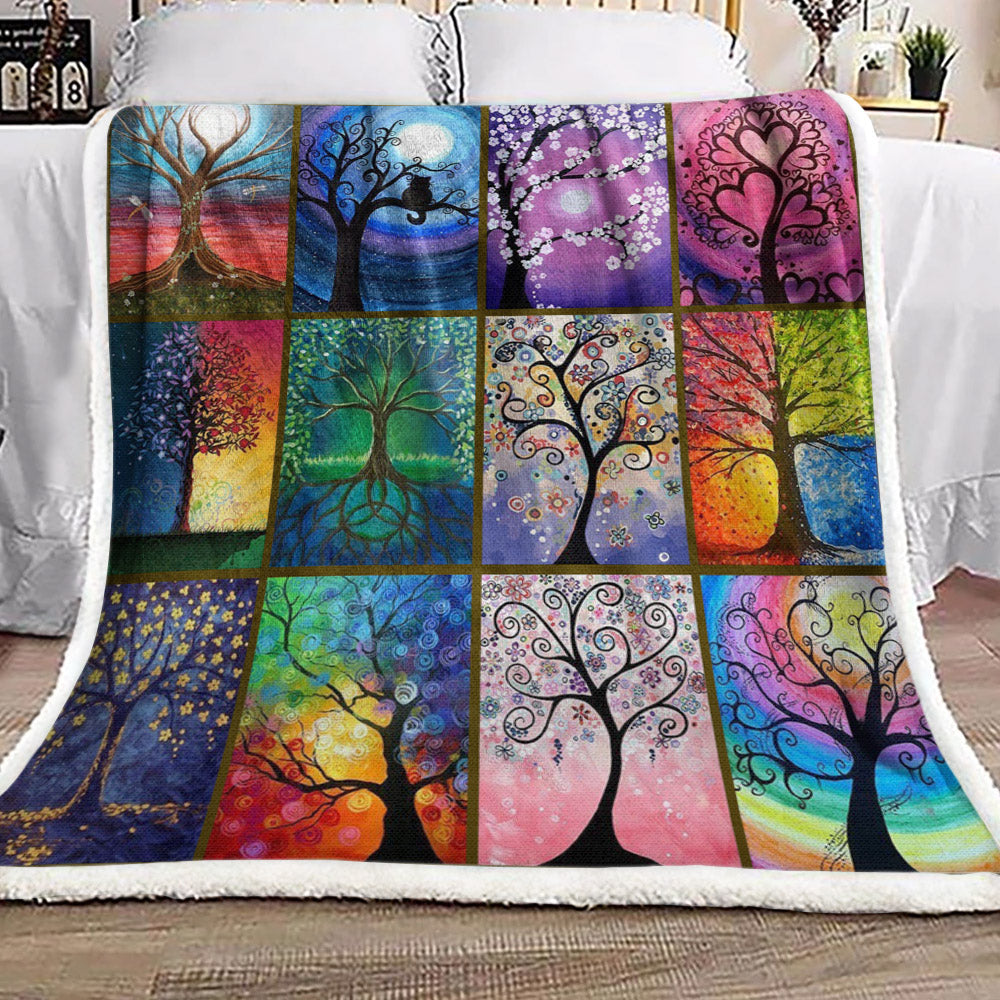 Tree Of Life BT0210242F Sherpa Fleece Blanket