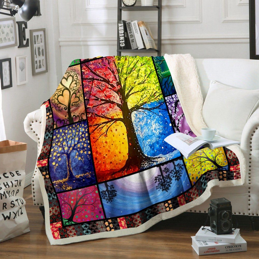 Tree Of Life CL02111055MDF Sherpa Fleece Blanket