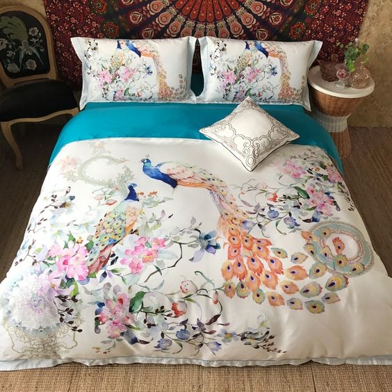 Trendy Peacock And Flower CLA0510457B Bedding Sets