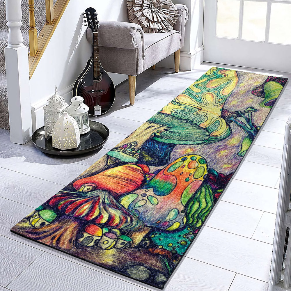 Trippy Mushroom DN0611014RU Runner Rug