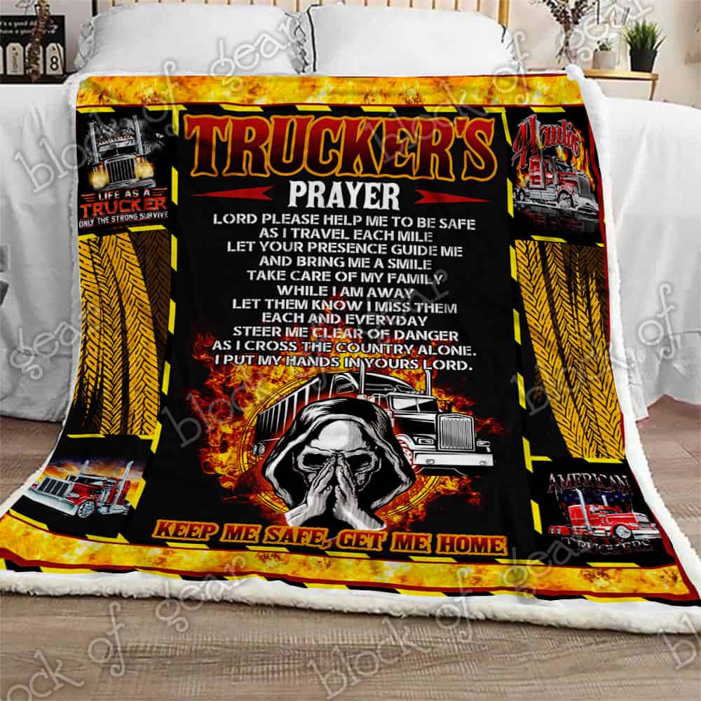 Trucker CL1809109MDF Sherpa Fleece Blanket