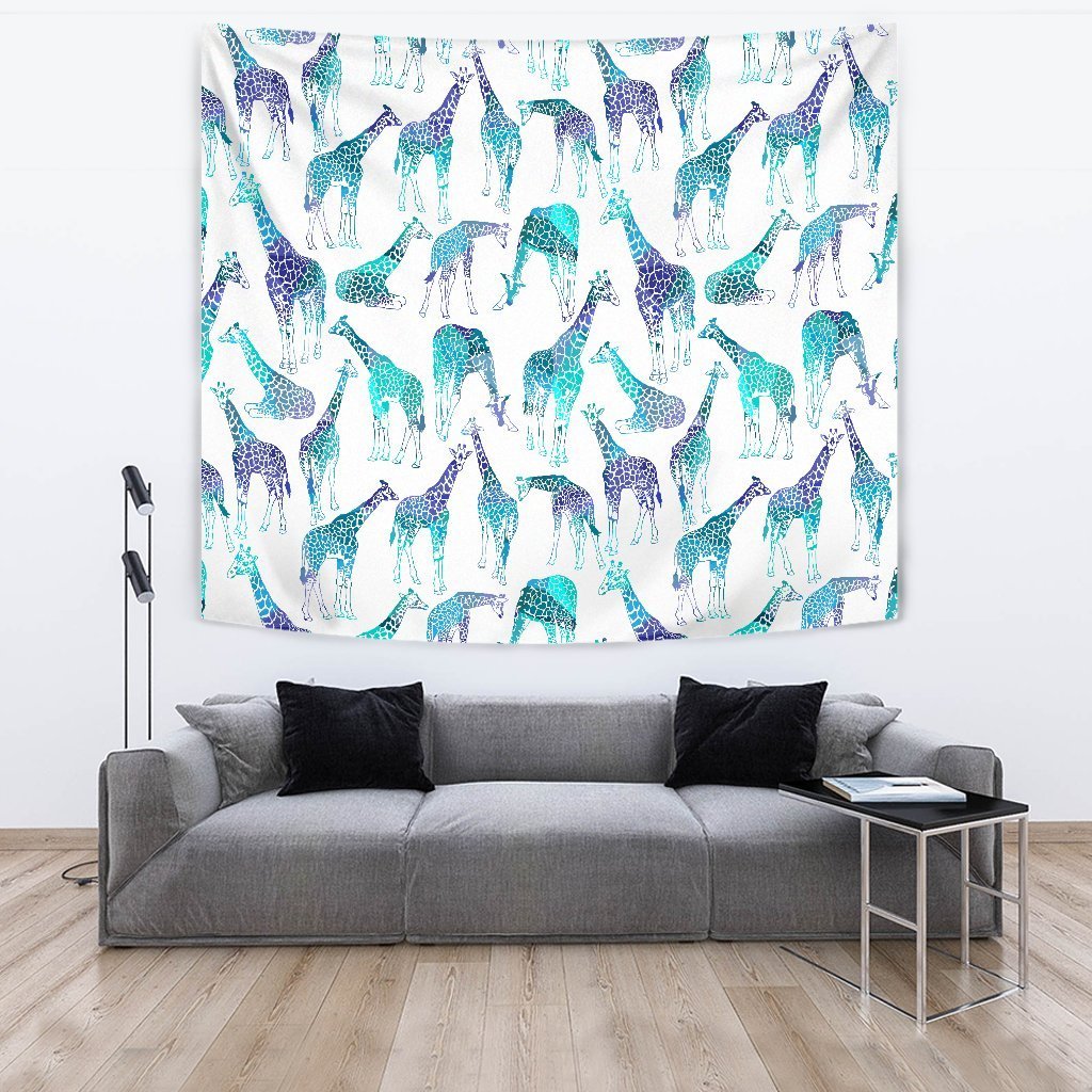 Turquoise Giraffe CL17100134MDT Decorative Wall Hanging Tapestry