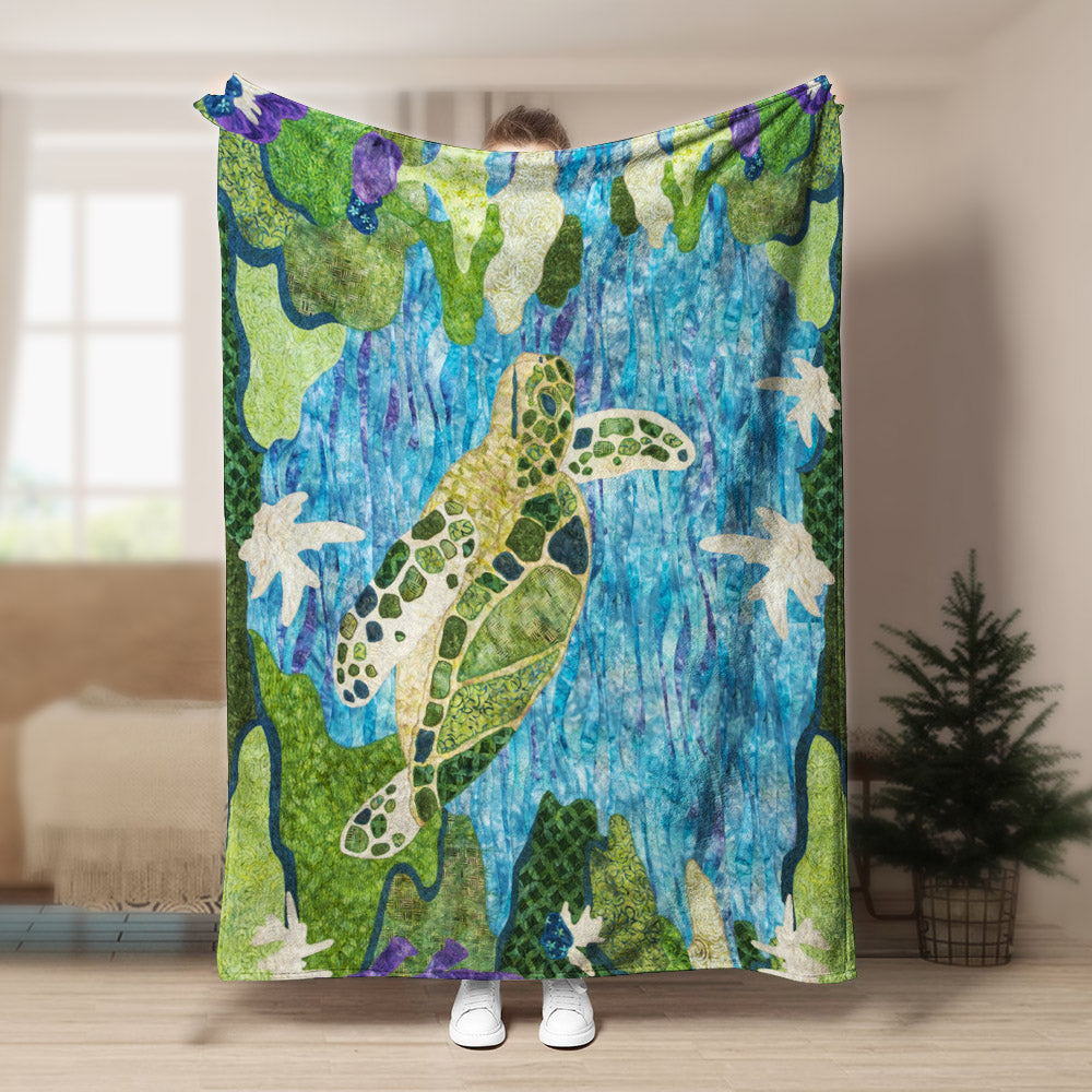 Turtle BT220851F Sherpa Fleece Blanket