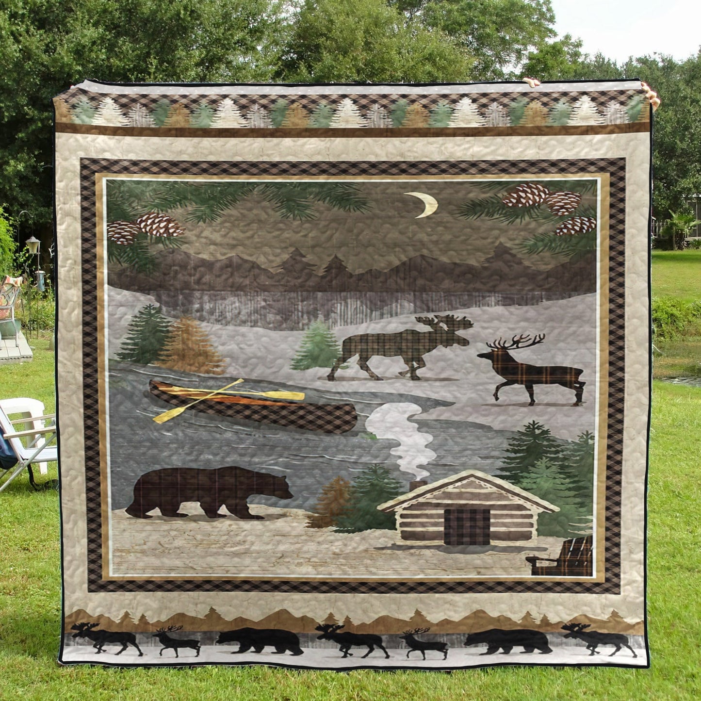 Twilight Lake Quilt Blanket MN081113