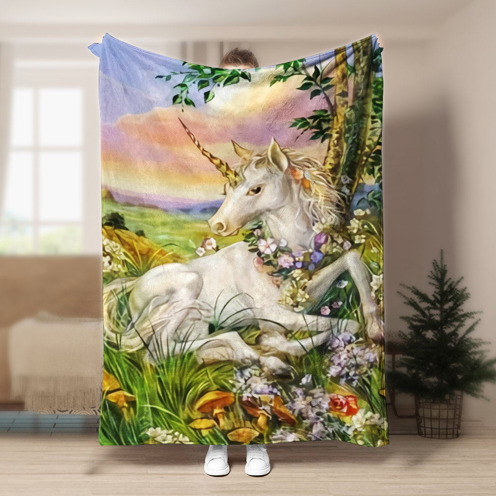 Unicorn CL140895MD Sherpa Fleece Blanket
