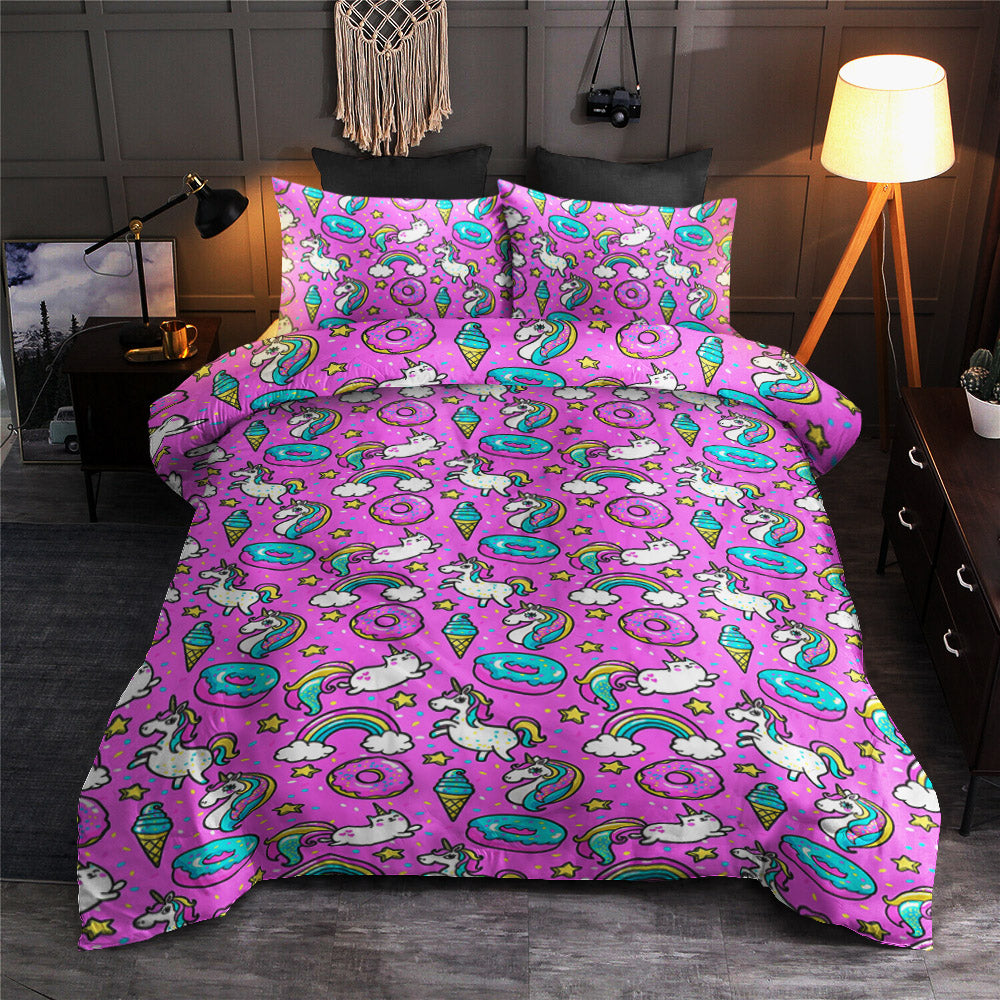 Unicorn Pink Purple CLM1810154B Bedding Sets