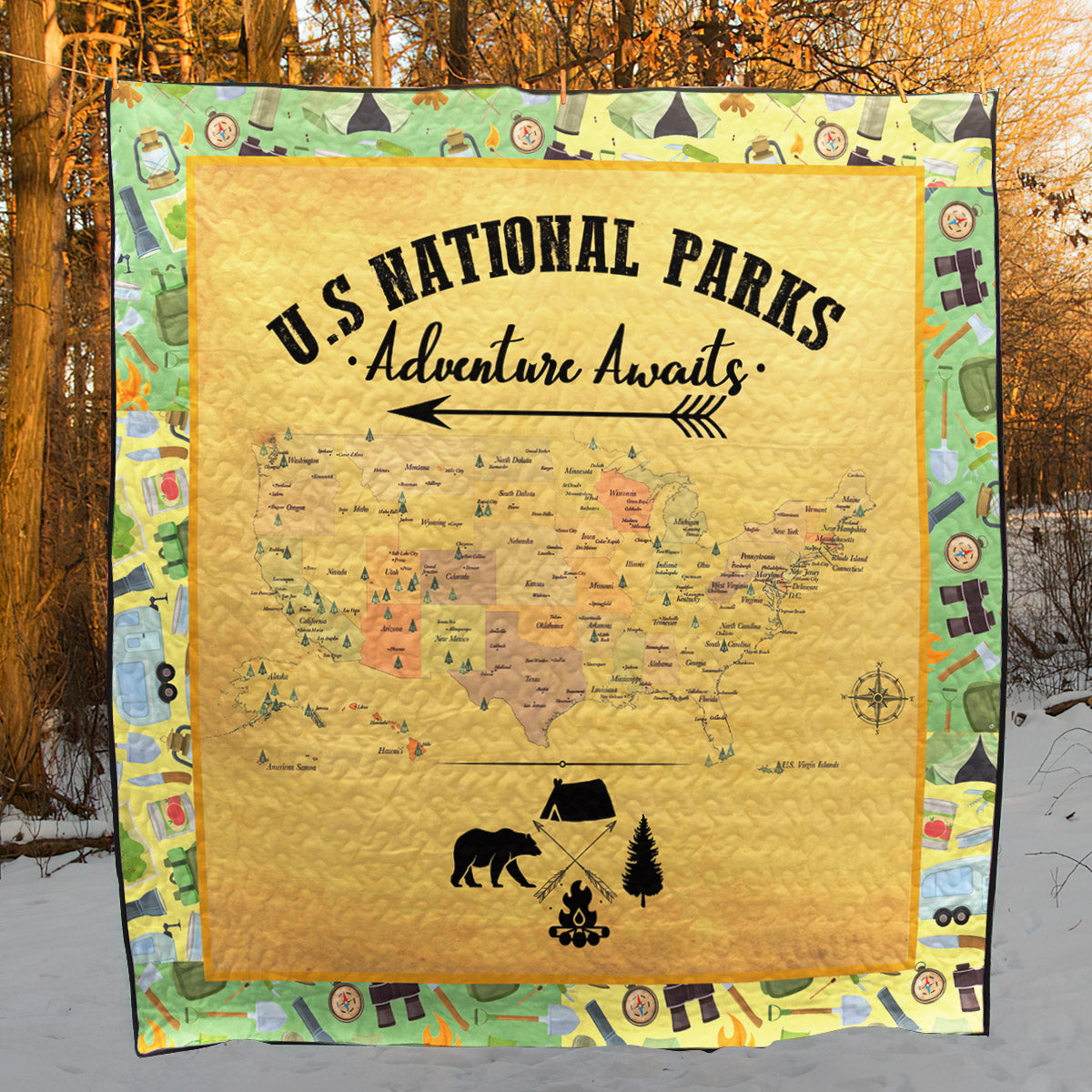 Us National Parks CLH0811342Q Quilt Blanket