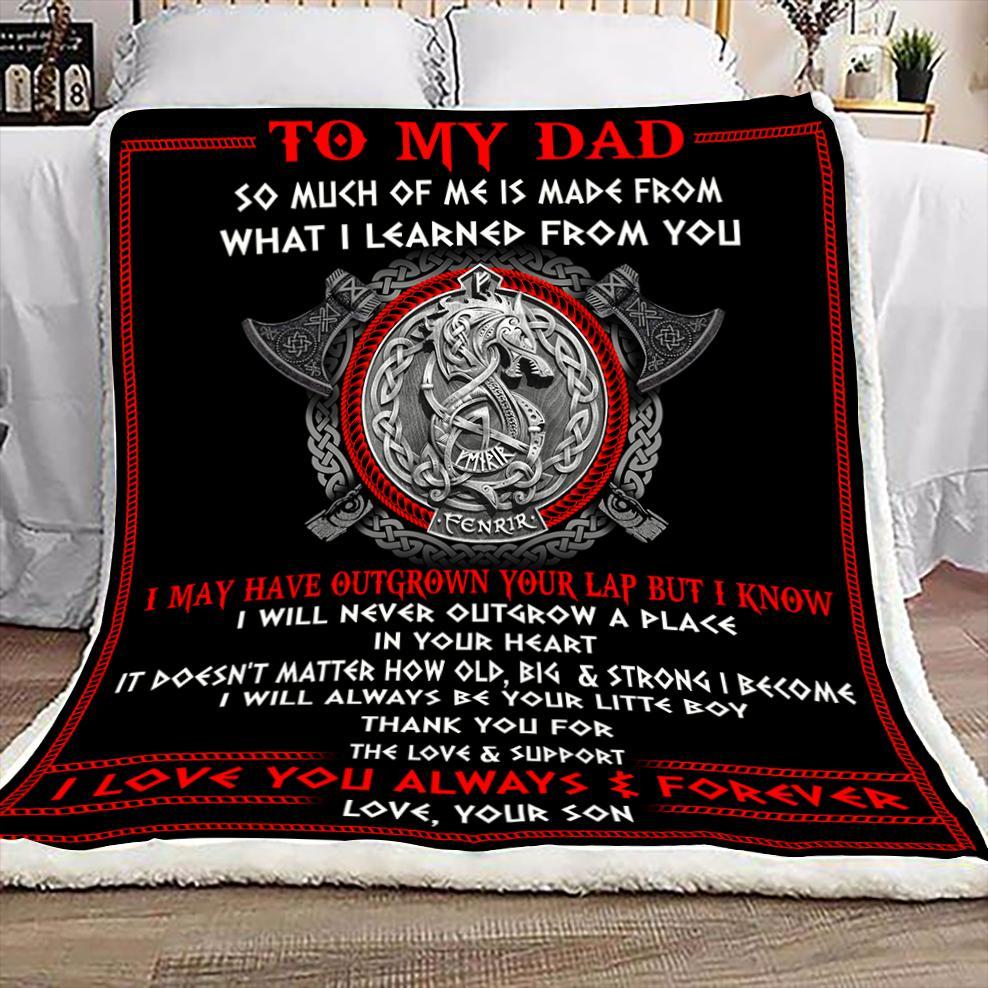 Viking To My Dad CLM1111167S Sherpa Fleece Blanket