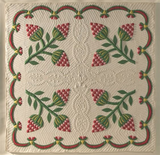 Vintage Reimagined Featuring Strawberry Rose CLA1210355Q Quilt Blanket