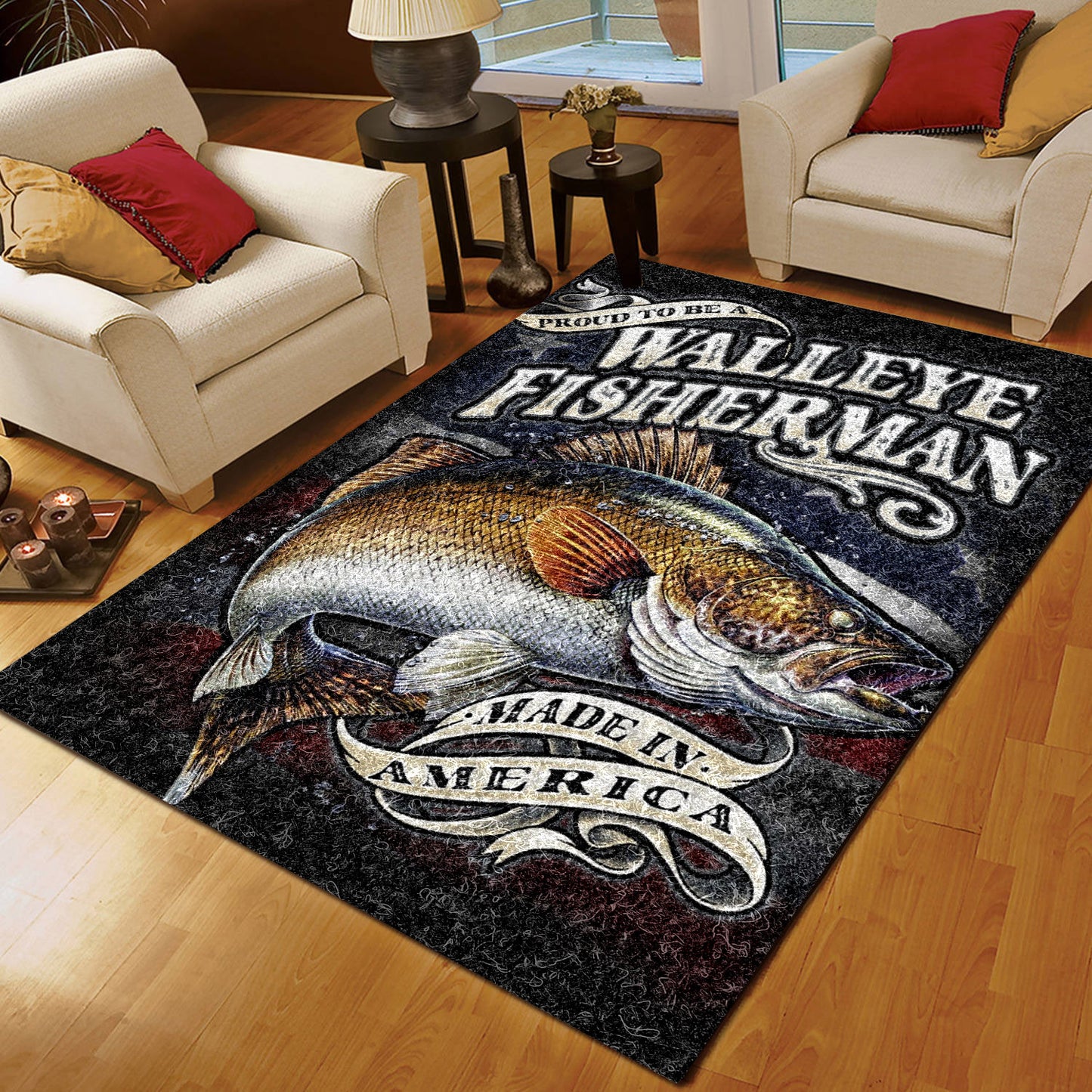 Walleye Fisherman Made In America NN1010219M Rug