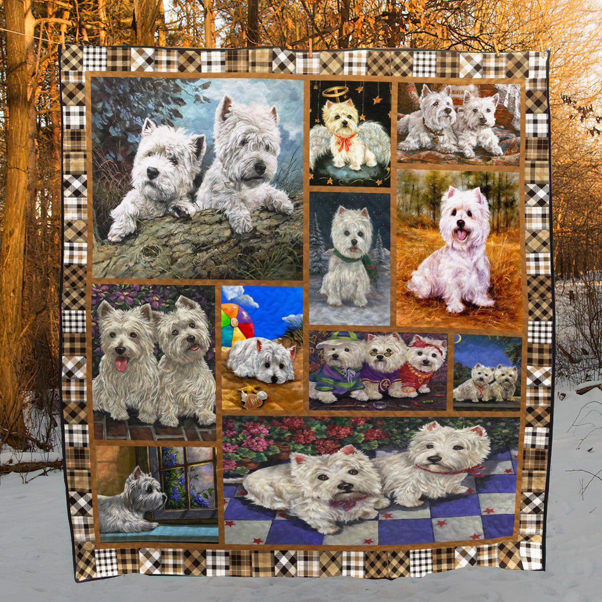 West Highland White Terrier CL10100250MDQ Quilt Blanket