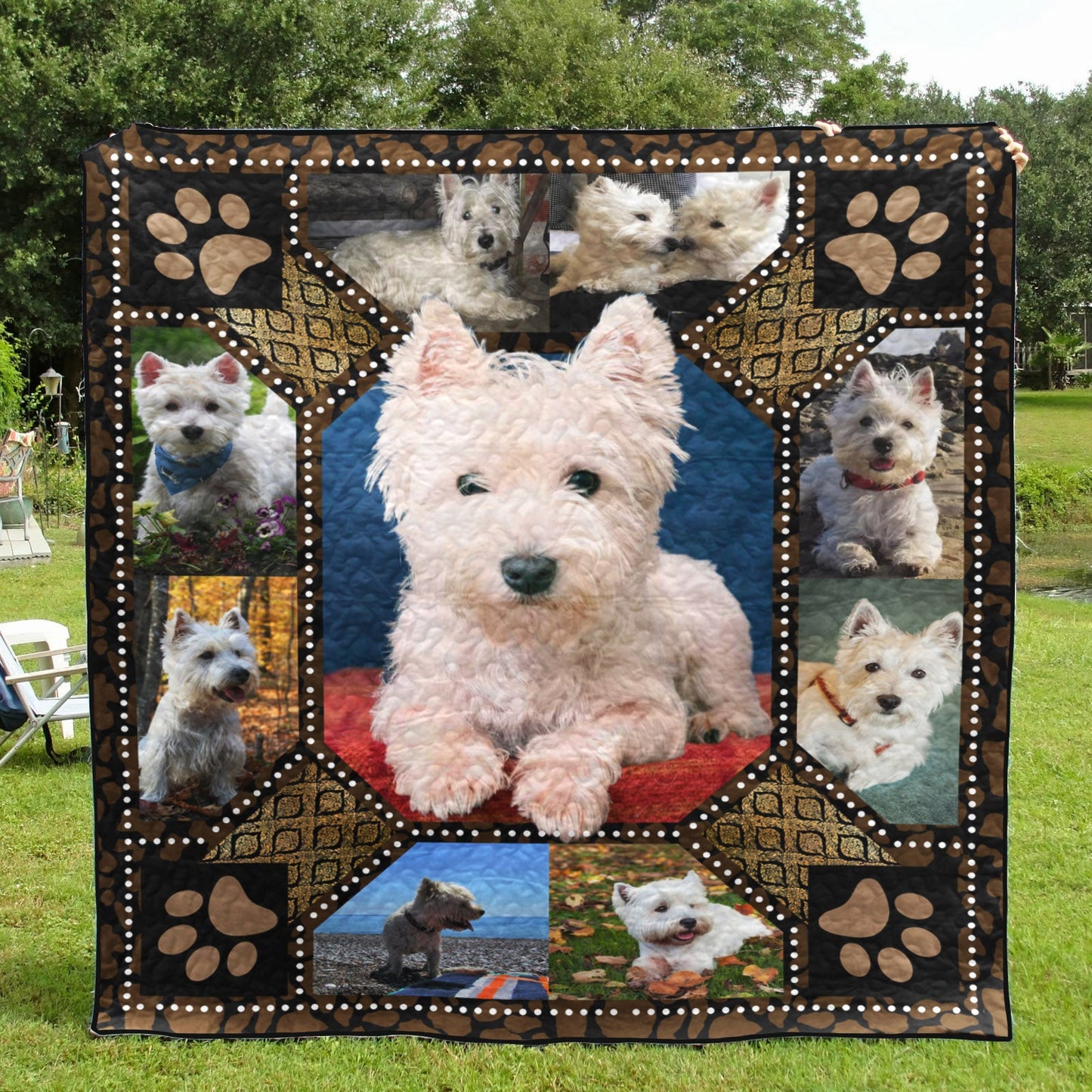 West Highland White Terrier Mystery CL09100140MDQ Quilt Blanket