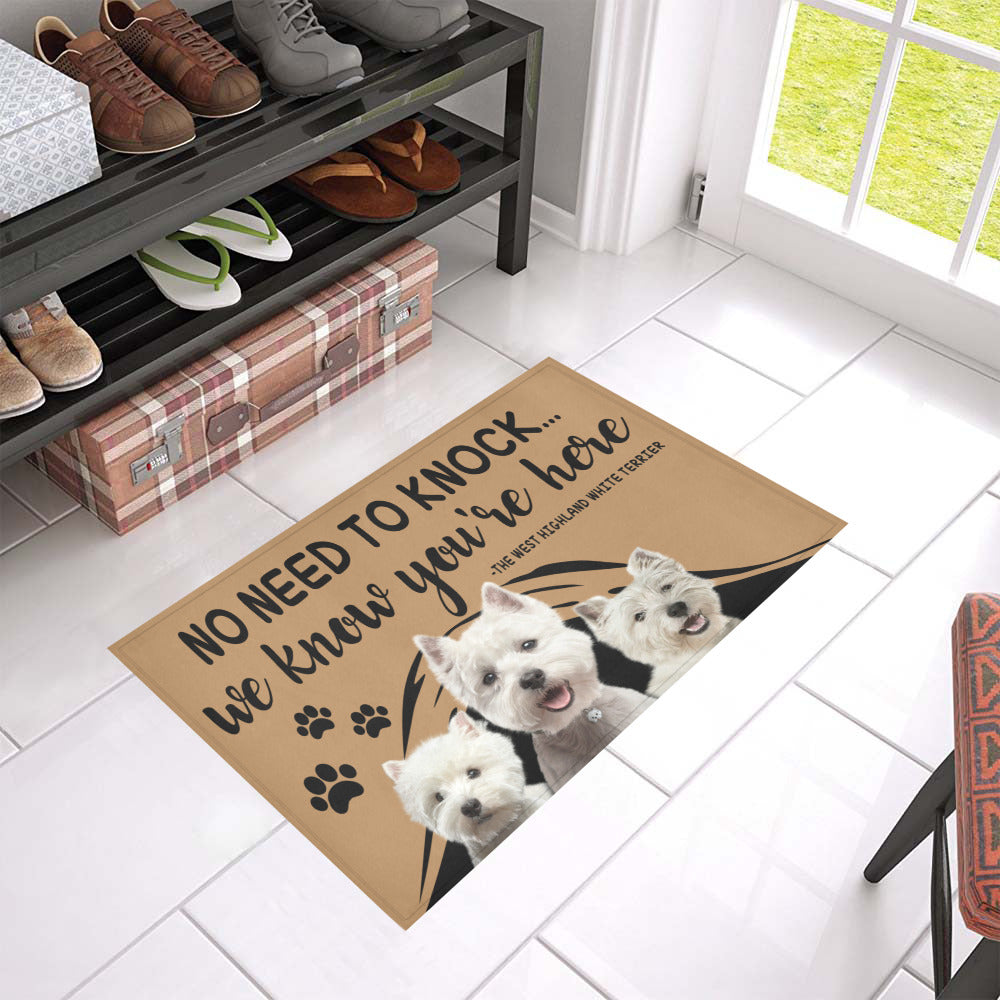 West Highland White Terrier CL09100194MDD Non-slip Door mats