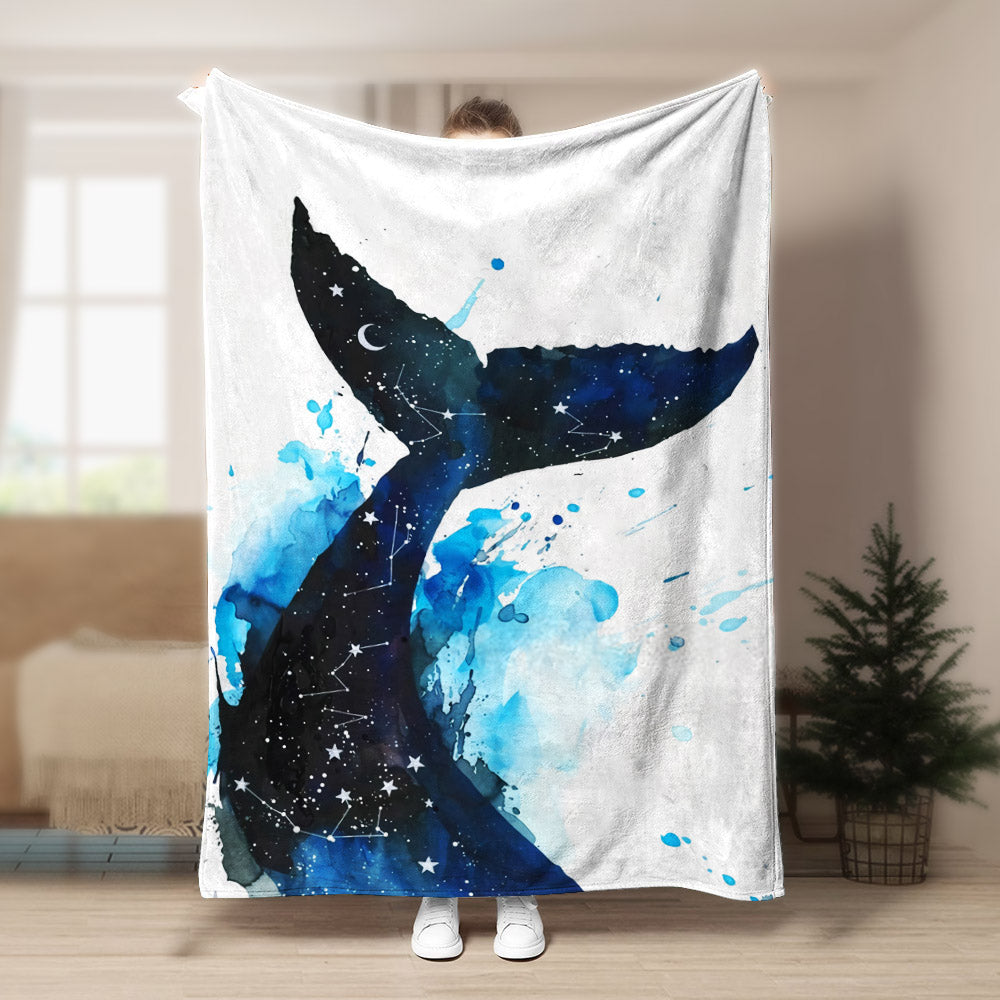 Whale DD190857F Sherpa Fleece Blanket