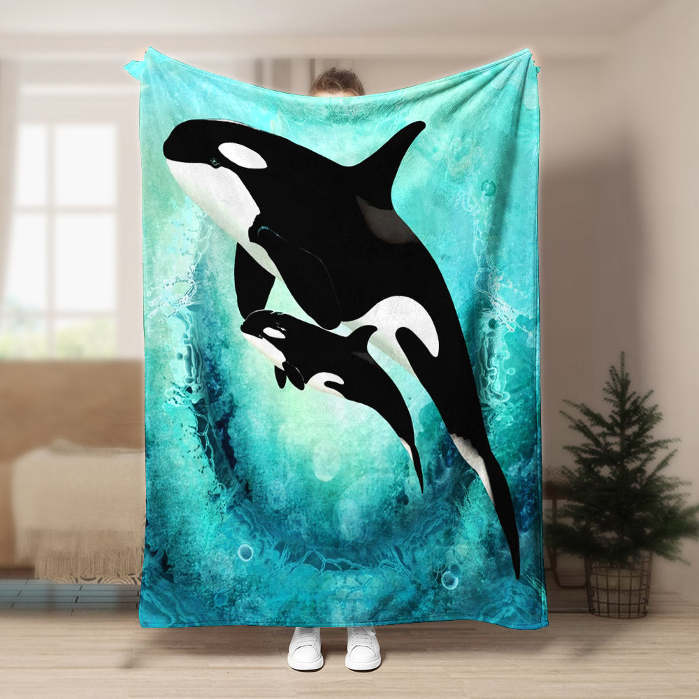 Whale ML0309096F Sherpa Fleece Blanket