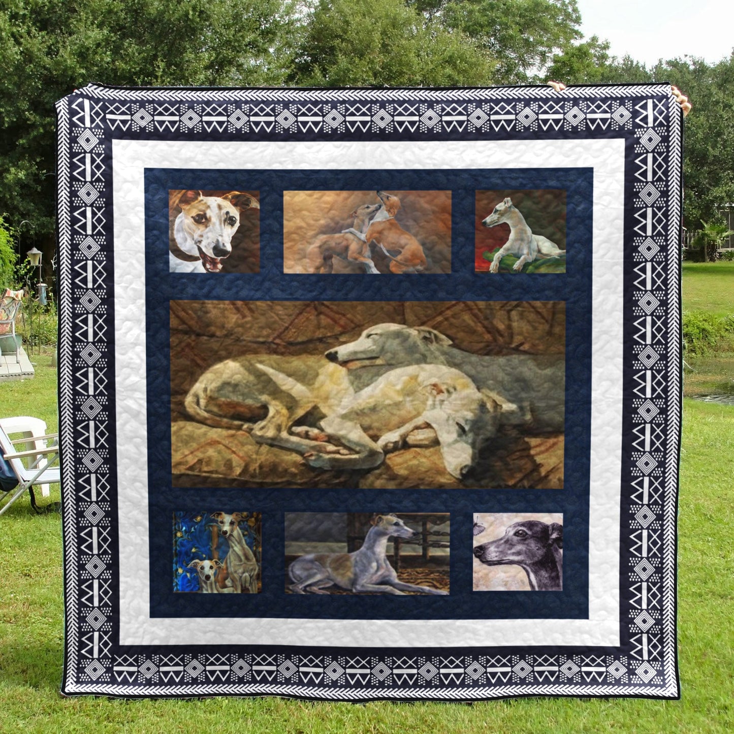 Whippet CL20110315MDQ Quilt Blanket