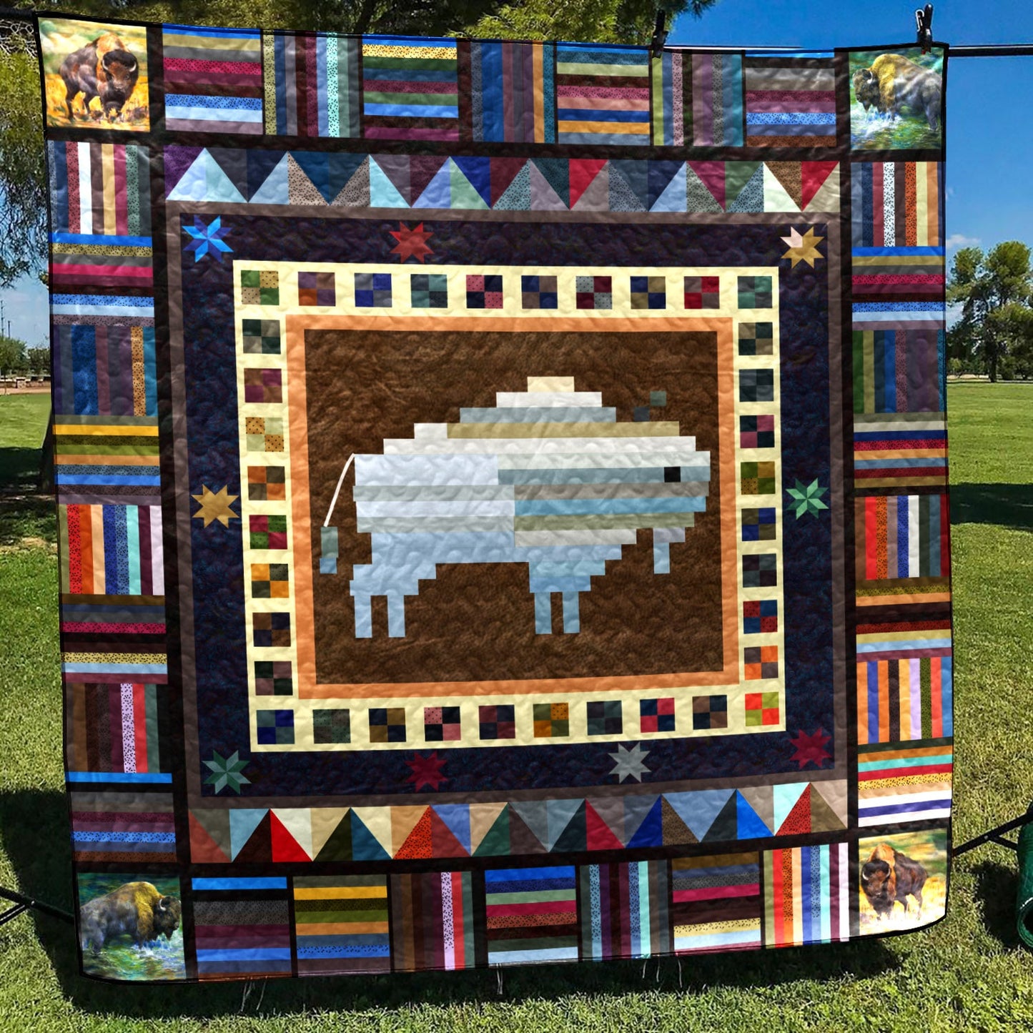White Buffalo CLA180647 Quilt Blanket
