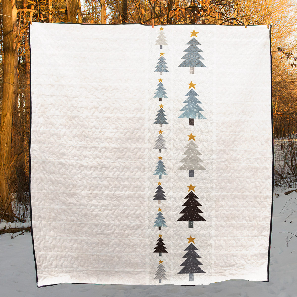 White Christmas CLA1710591Q Quilt Blanket