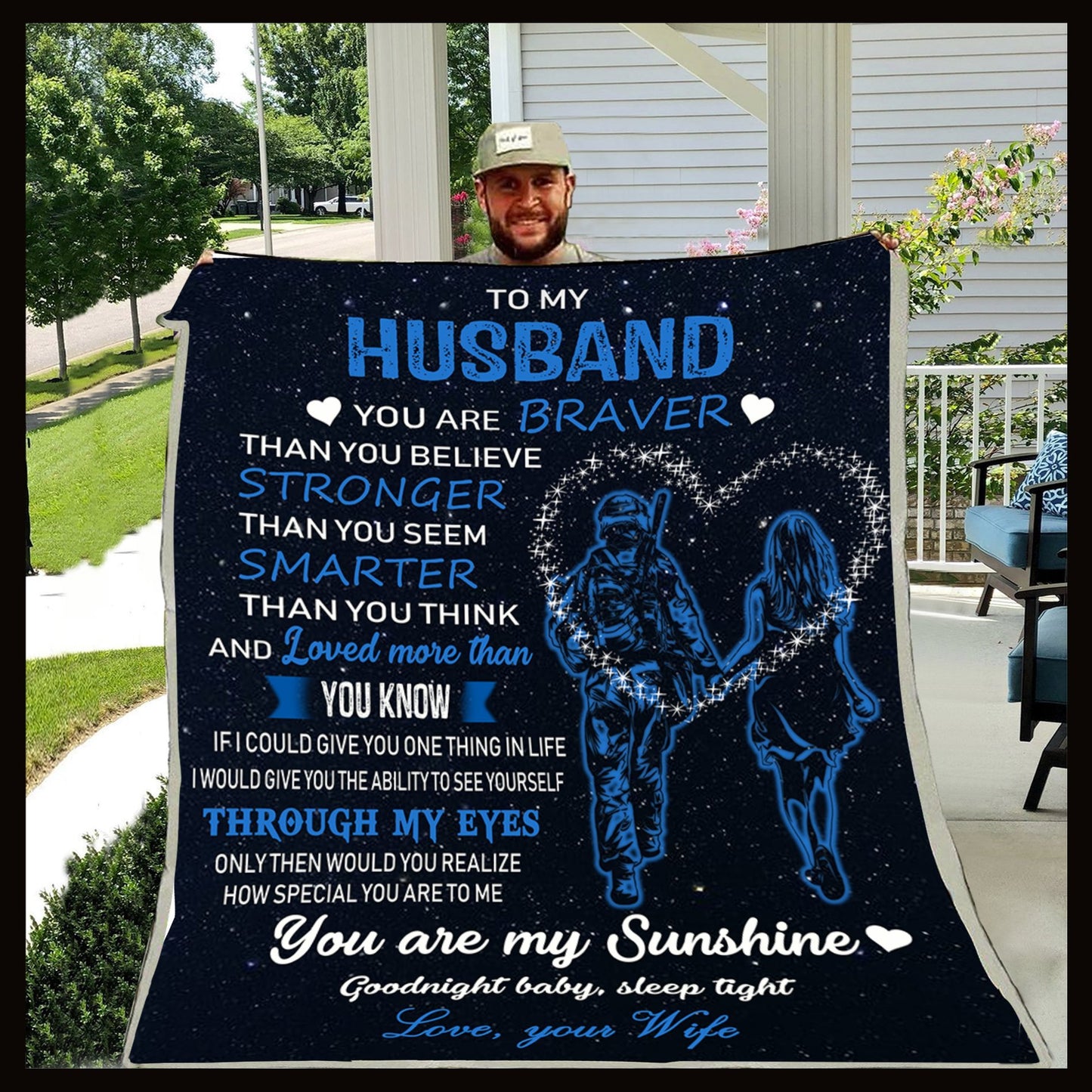 Wife To Husband CLA1010022F Sherpa Fleece Blanket