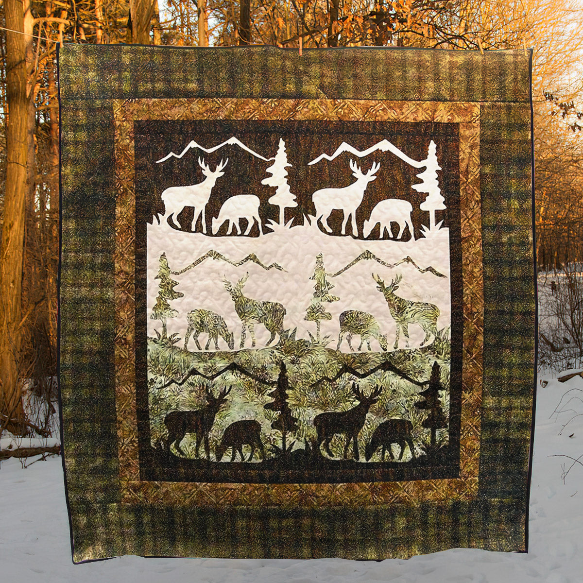 Wildlife CLA1410610Q Quilt Blanket