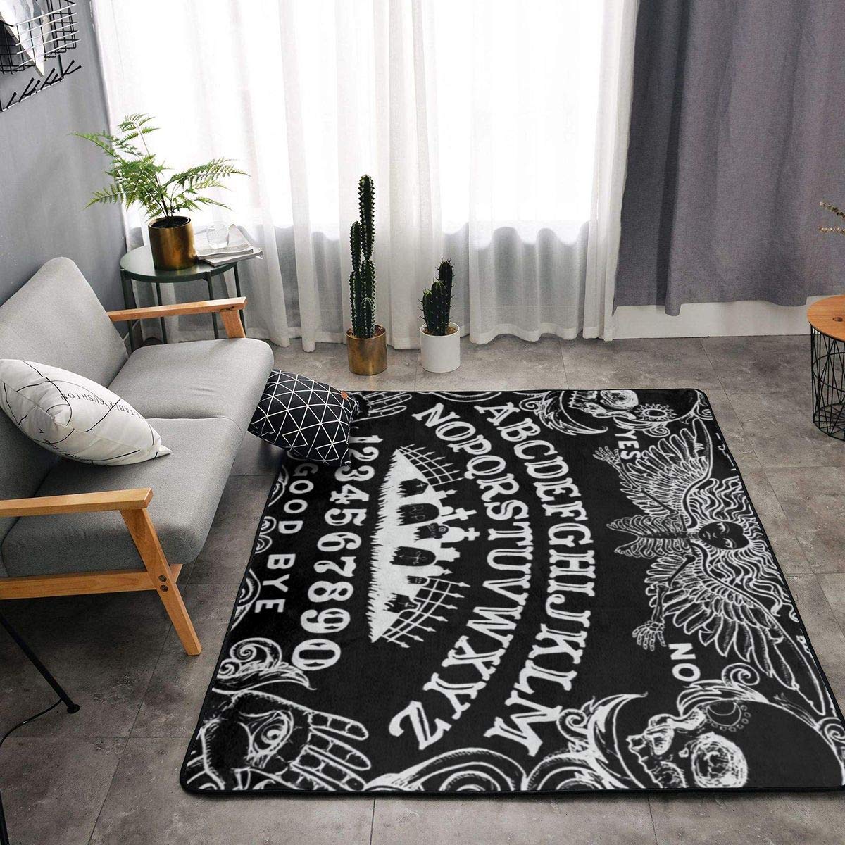 Witch Board Black Gothic Goth Occult Witchcraft CLG1910145R Rug