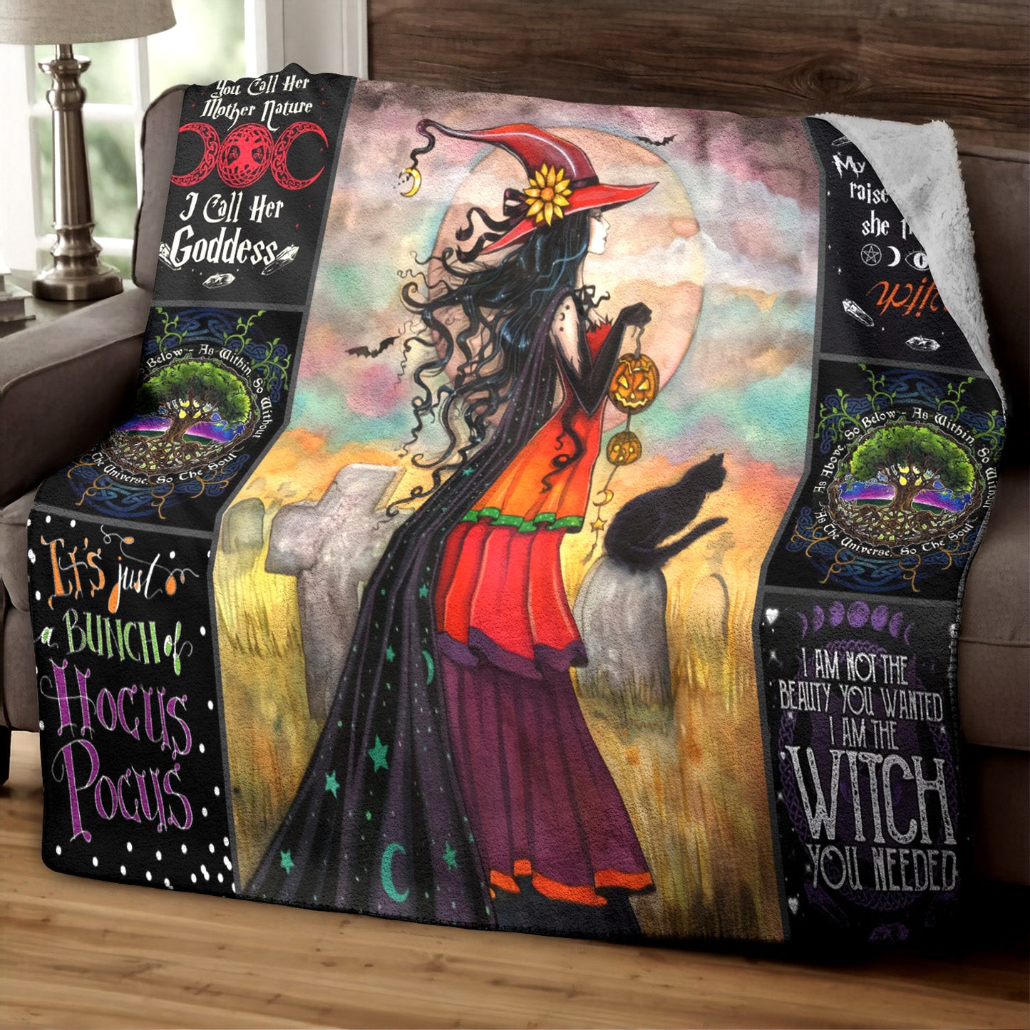 Witch HT0709139TM Sherpa Fleece Blanket