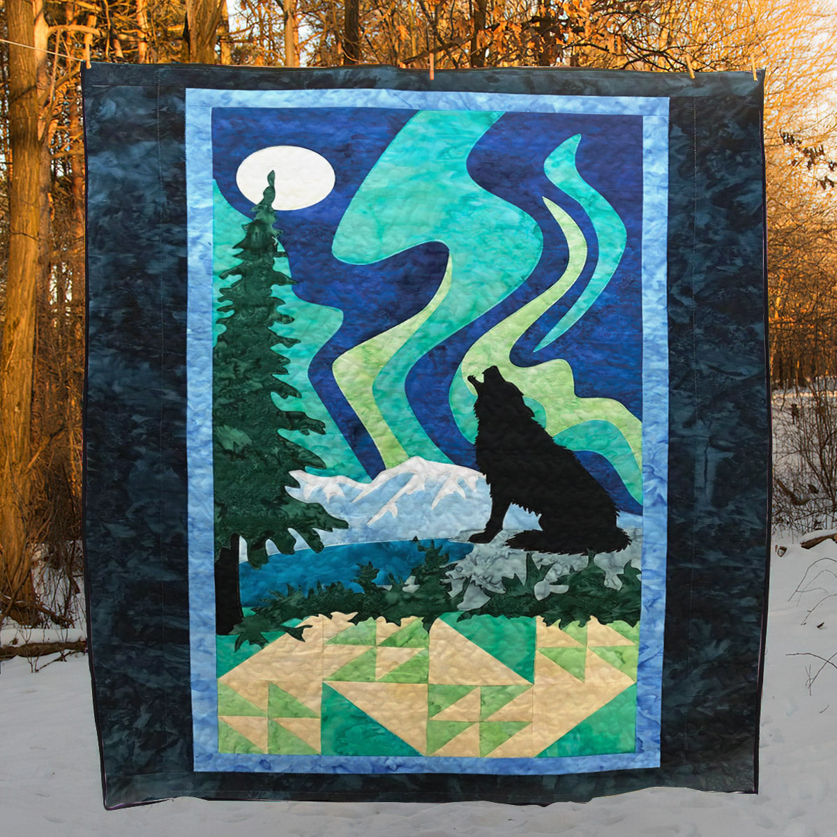 Wolf CLA1110517Q Quilt Blanket