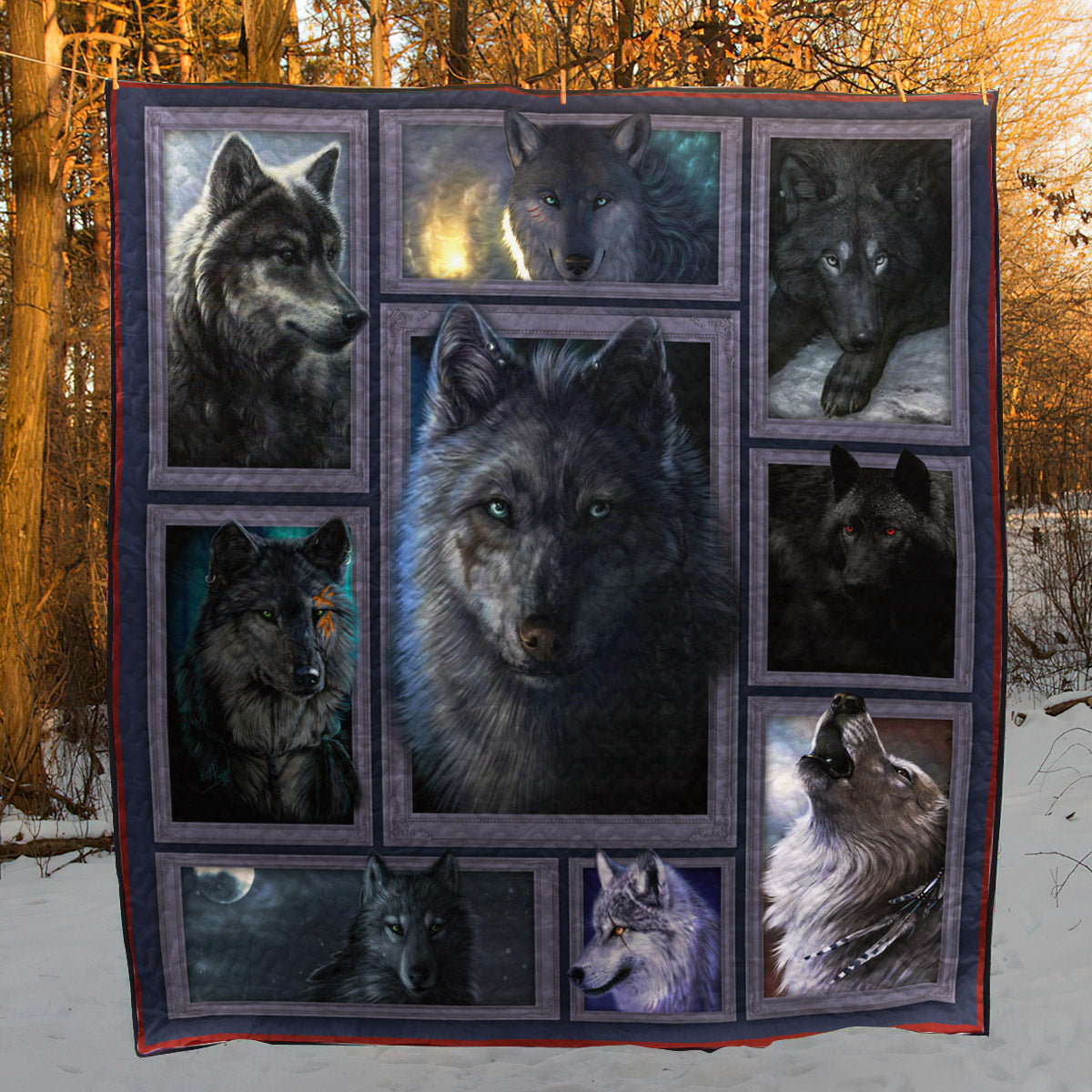Wolf HM041107D Quilt Blanket