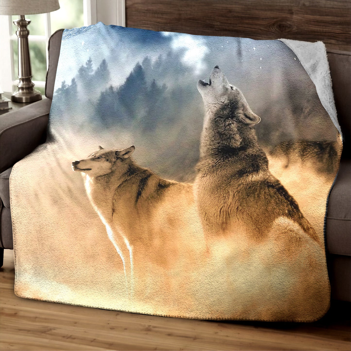 Wolf CLP190836 Sherpa Fleece Blanket