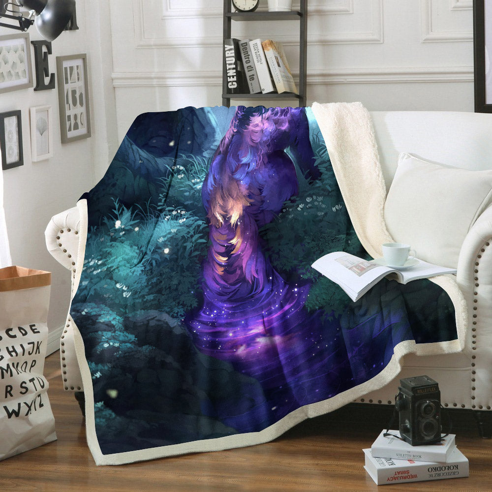 Wolf DD1809125F Sherpa Fleece Blanket