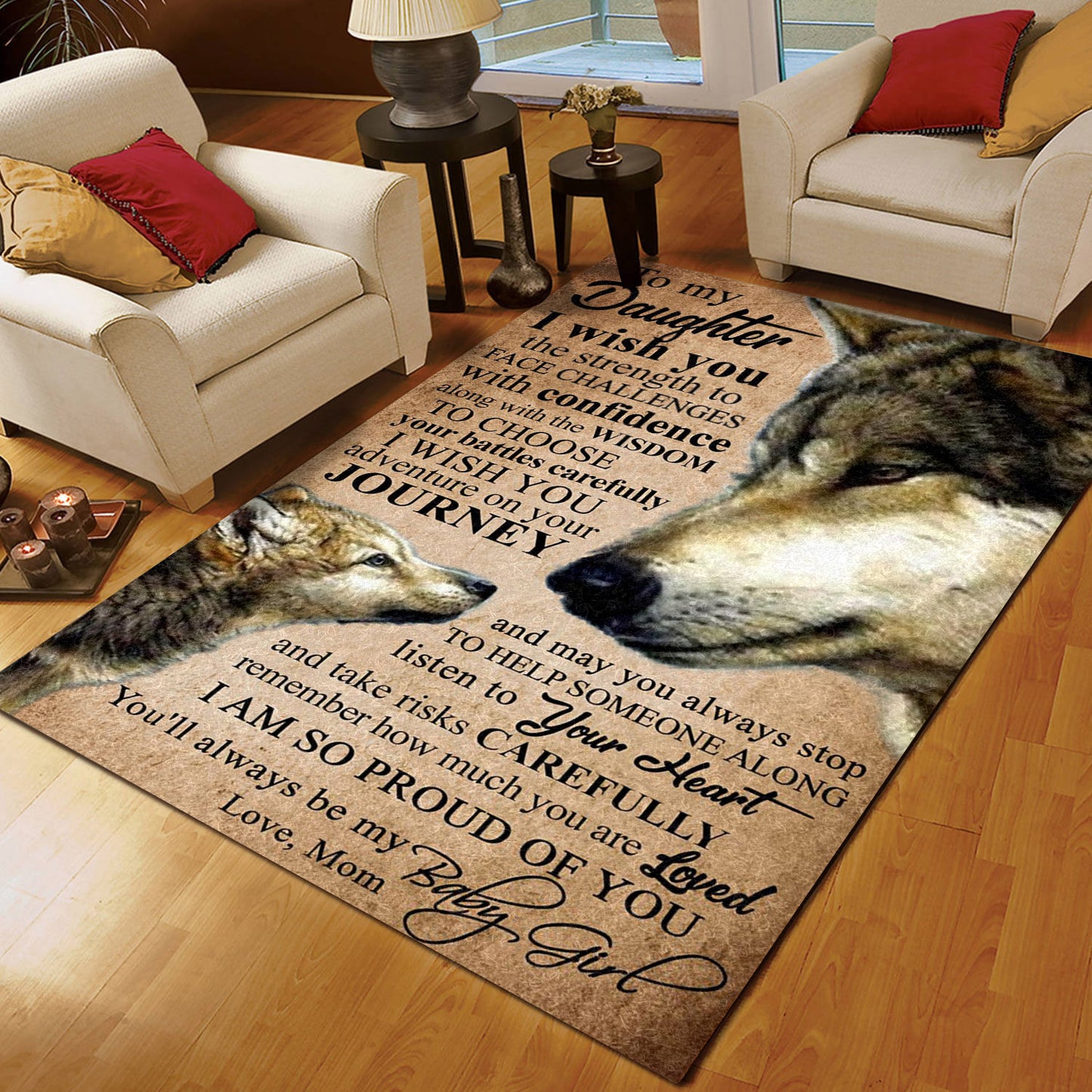 Wolf To My Daughter From Mom CL16111163MDR Rug