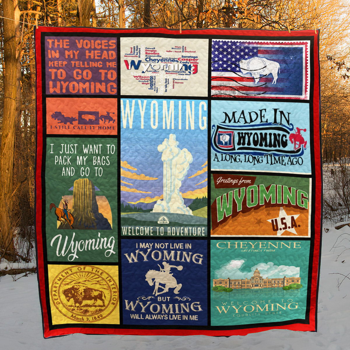 Wyoming CL14100547MDQ Quilt Blanket