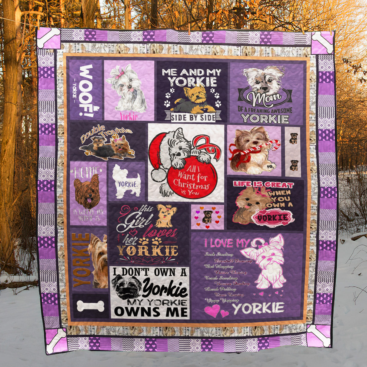 Yorkie TD2809923 Quilt Blanket