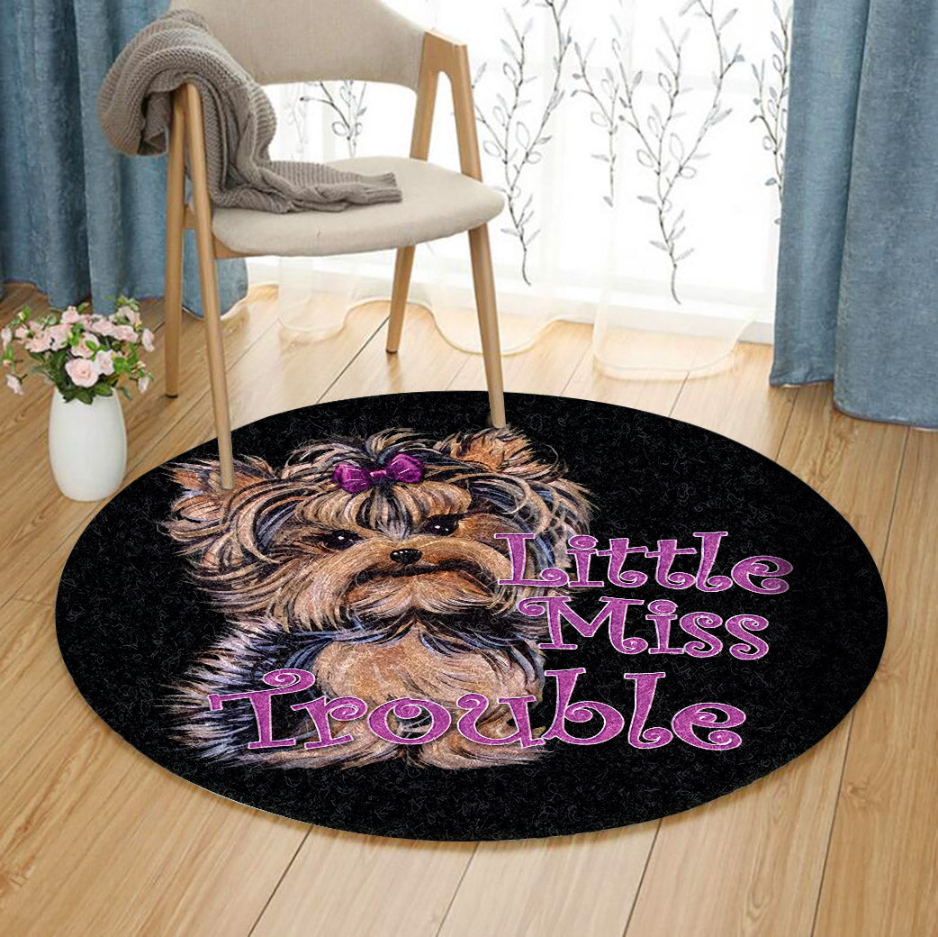 Yorkie TN230935TM Round Area Rug