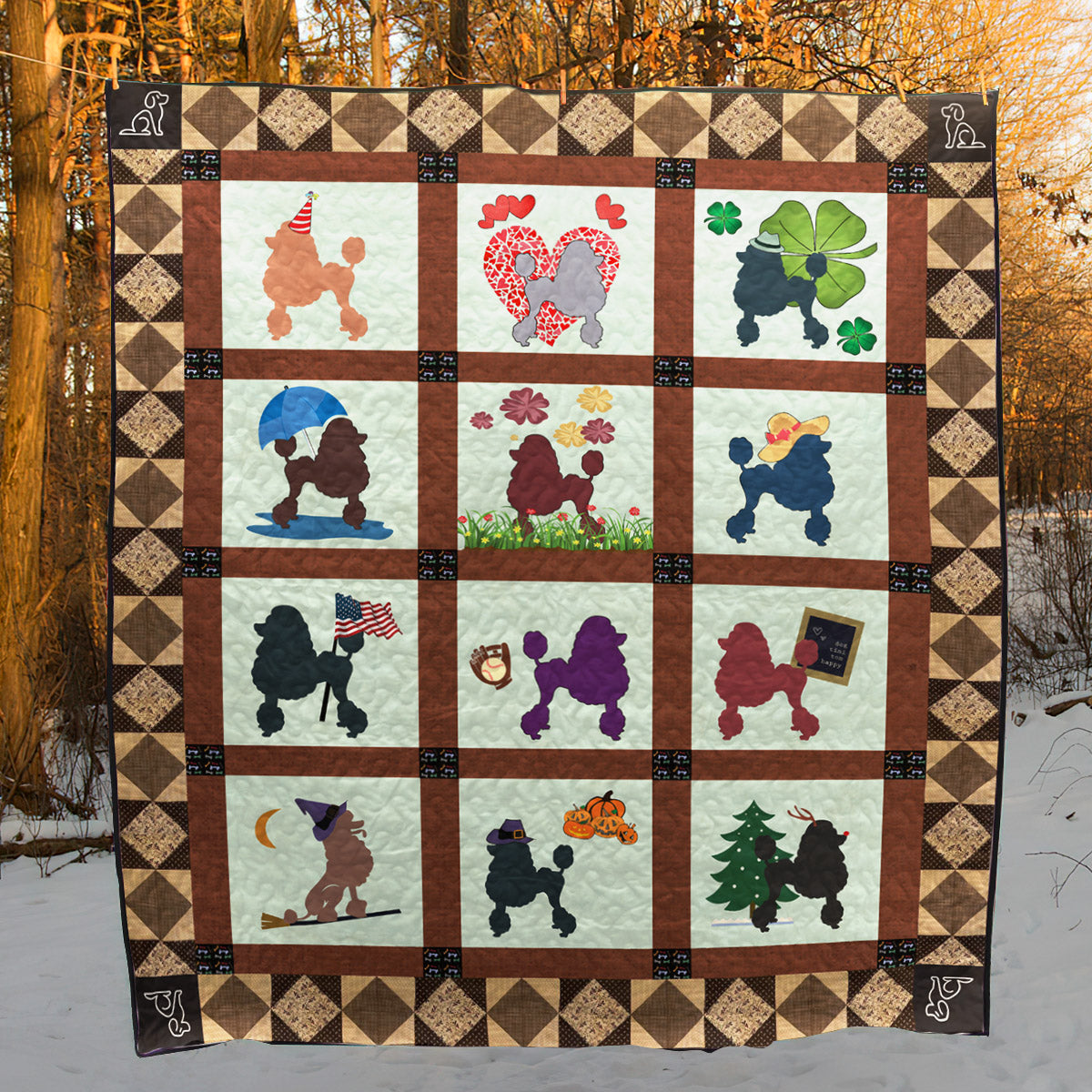 Poodle HT050623 Quilt Blanket