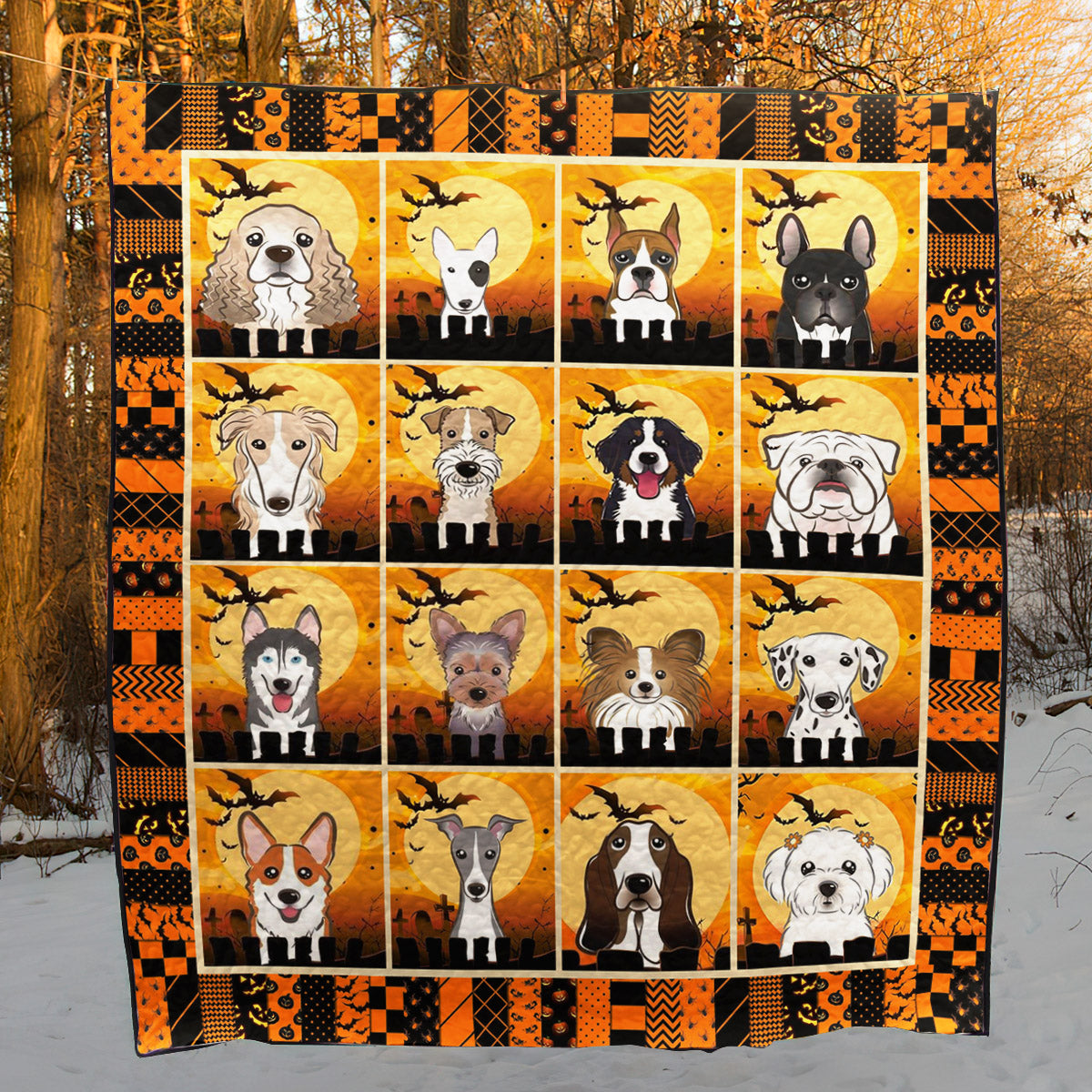 Dog Halloween HM130605 Quilt Blanket