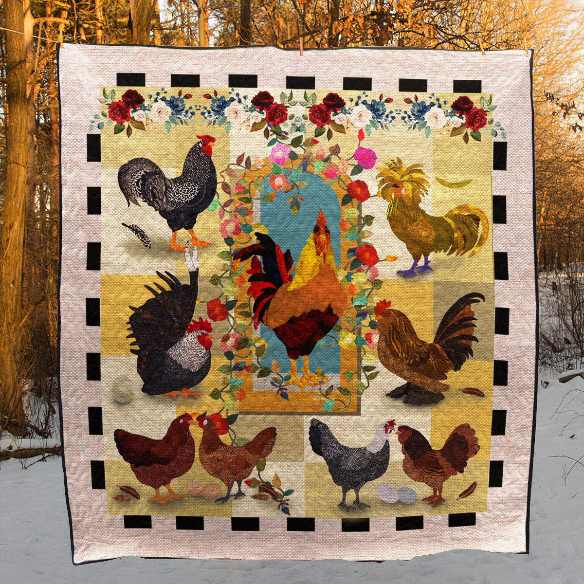 Chicken CL140613 Quilt Blanket